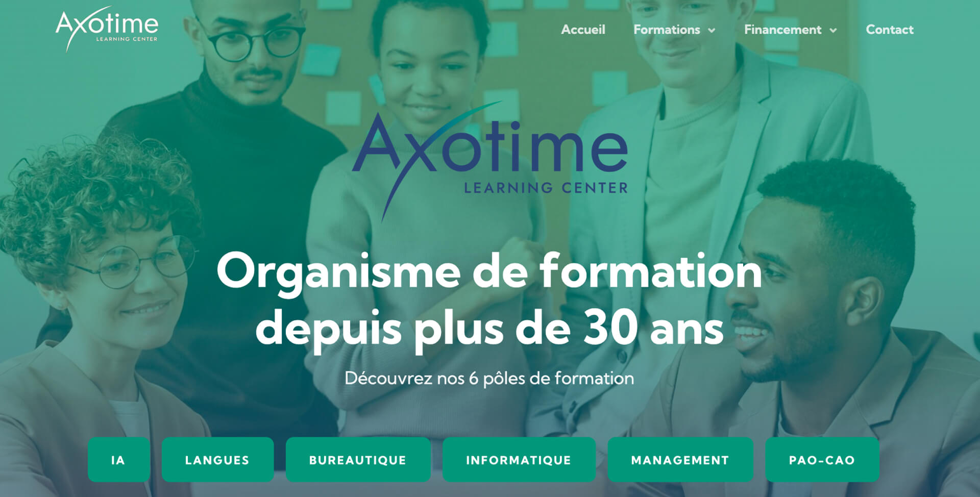 Conception site web Axotime