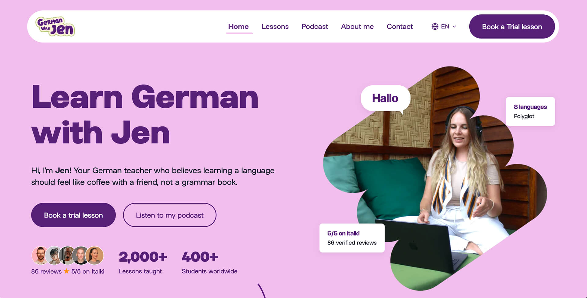 Site web German with Jen